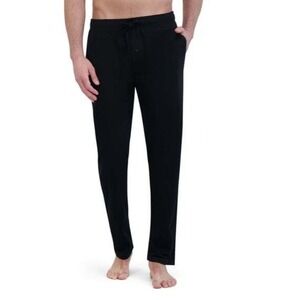 George Mens Solid Knit Relaxed Fit Pajama Pants Black Soot Size 2XL (44-46)